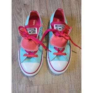 Converse All Star Chuck Taylor double tongue Oxford sneaker poolside/Berry sz 3